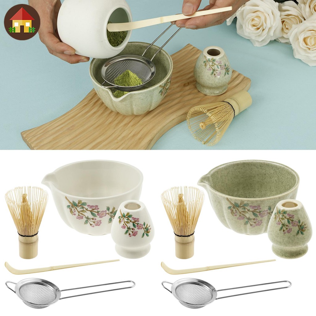 Matcha Whisk and Bowl Kit with Holder Elegant Versatile Matcha Whisk Set for Nice Present SHOPTKC747