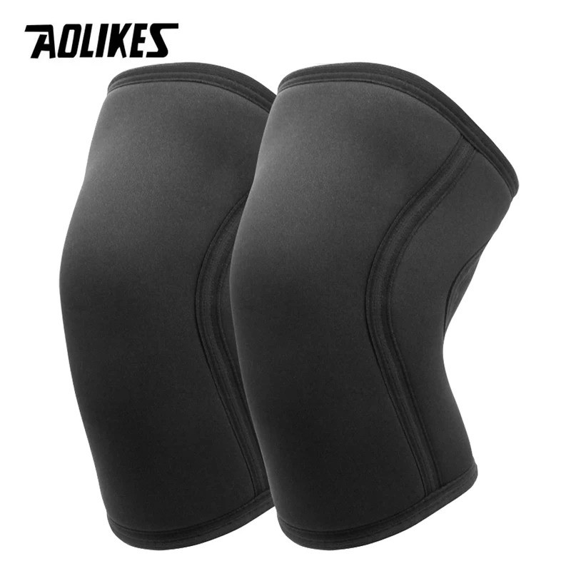 AOLIKES สนับเข่า Neoprene หนา 7 มม. เหมาะสำหรับการ squat, powerlifting และ deadlift