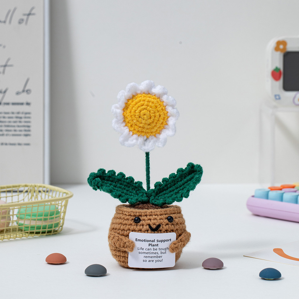 เส้นด้ายฝ้ายโครเชต์พืชบอนไซถักบอนไซมินิน่ารักบอนไซ - รูปที่ 4