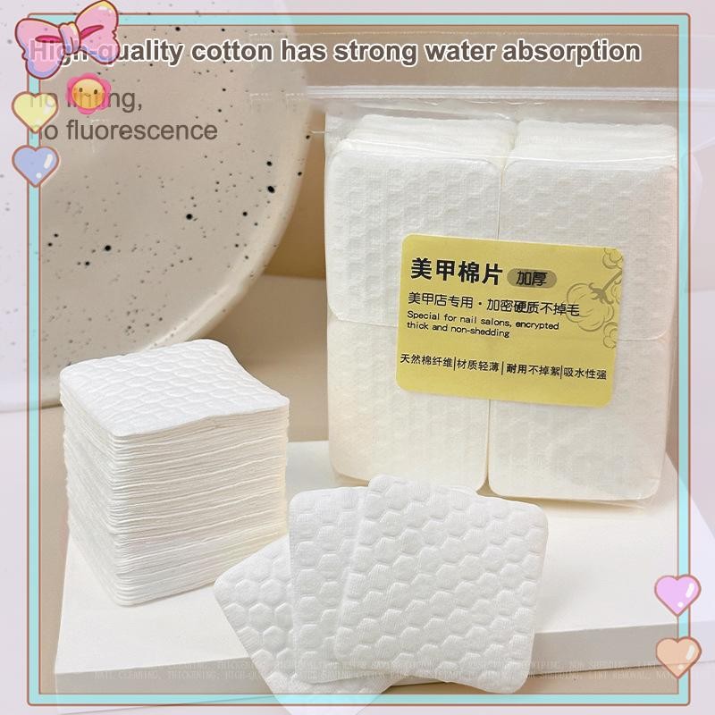 [ความงาม] 200/500 ชิ้นหนาอาชีพสําลีแผ่นสําหรับเช็ดเล็บ Lint-Free เล็บ CottonGel Polish Remover เล็บเครื่องมือทําความสะอาด {ขาย}