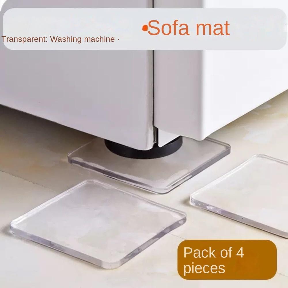 ทํา แผ่นรองเลื่อนขาเฟอร์นิเจอร์ 4 ชิ้น, แผ่นกันลื่นแบบมีกาวในตัวป้องกันการสั่นสะเทือน, ซักซิลิโคนแบบพกพา|โต๊ะโซฟา Anti Noisy Pad Home Bathroom - รูปที่ 3