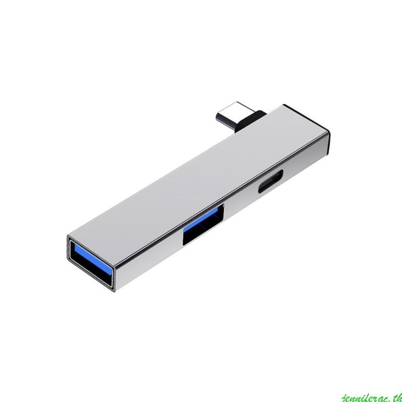 Jenniferac อลูมิเนียม USB C Splitter ประเภท C ถึง Type C และฮับพอร์ต USB คู่สําหรับ Window OS Linux Androids Devi