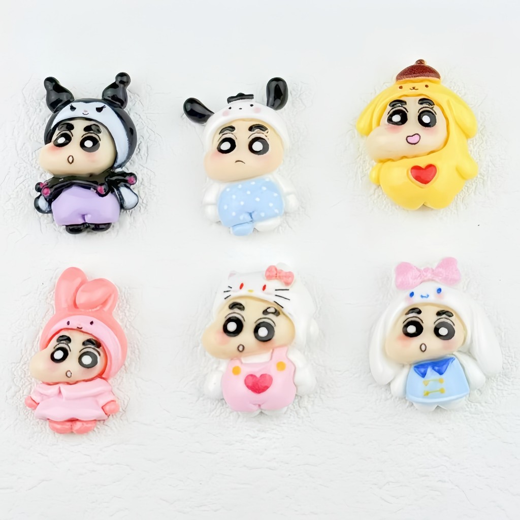 10 ชิ้น Sanrio Shin-chan น่ารักเรซิ่น Charms สําหรับ DIY (5-4)