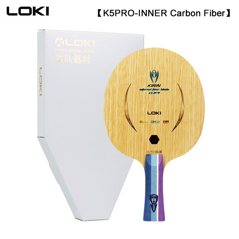 LOKI K5 PRO ใบมีดปิงปอง(5ไม้+2คาร์บอน,ปิด +) INNER คาร์บอนไฟเบอร์ปิงปองค้างคาว Paddle สําหรับ Fast Attack