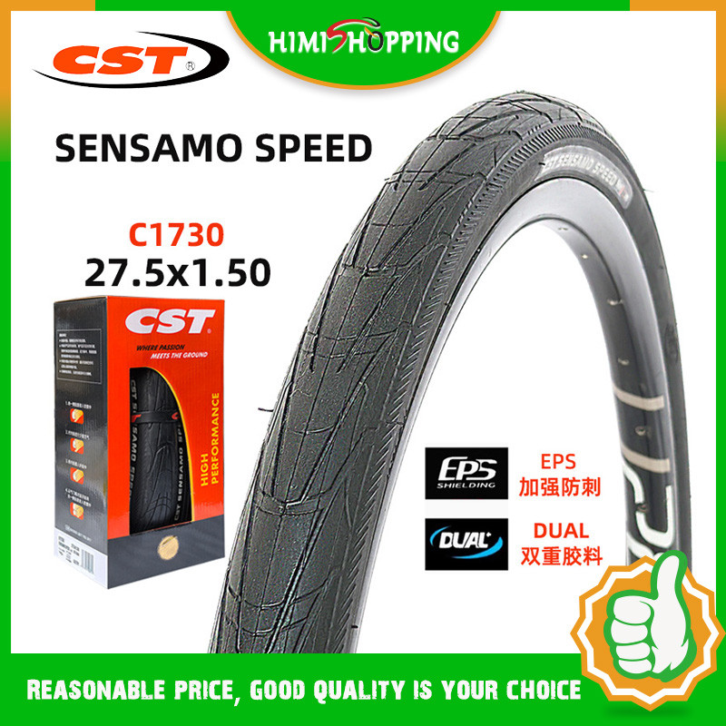 READY STOCK1PC CST ยางจักรยาน Half-bald C1730 EPS จักรยานเสือภูเขา Tyre 27.5x1.5 ยางกึ่งเรียบ City l