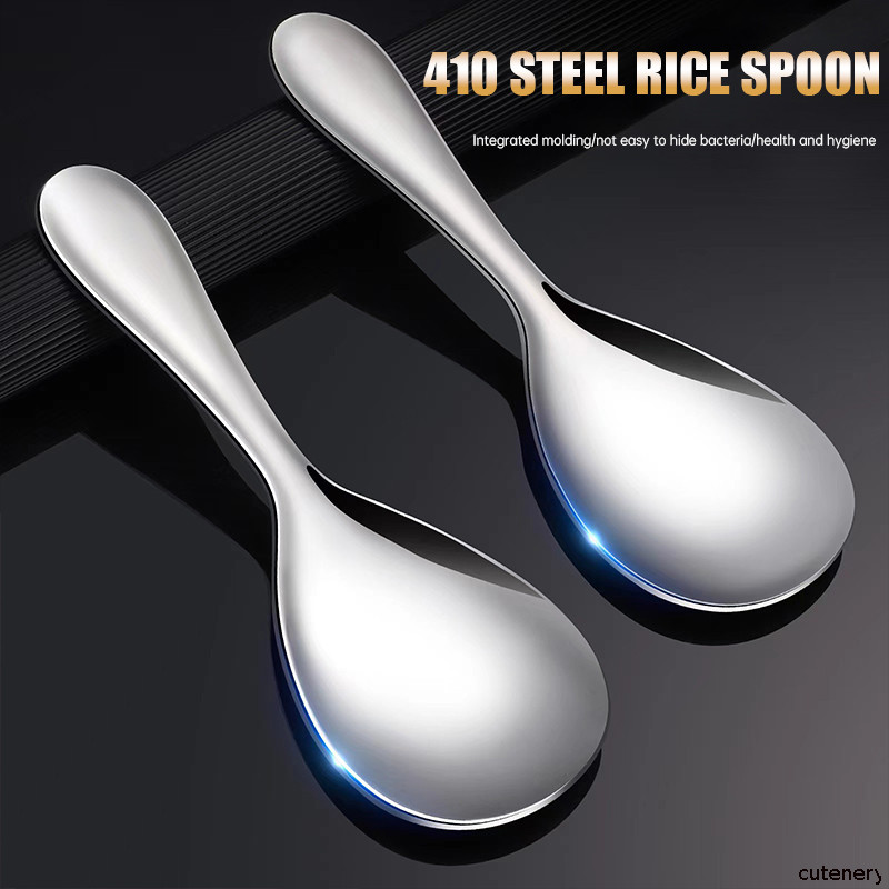 Cutenery ช้อนข้าวไม่ติด, พลั่วข้าวสแตนเลสหนา, ช้อนข้าวในครัวเรือนทําความสะอาดง่าย