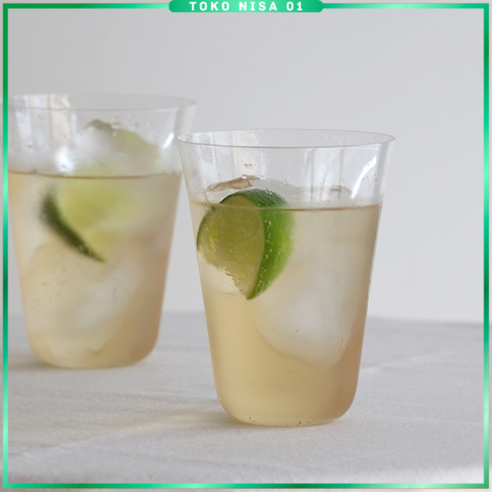 One Two Cups Aesthetic Glass Coffee Tea Ultra Thin Glass 370ml - KM518