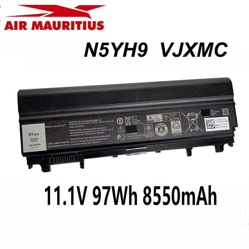 N5YH9 แบตเตอรี่แล็ปท็อป 11.1V 97Wh 8550mAh สำหรับ DELL Latitude E5440 E5540 Series Notebook VJXMC VV