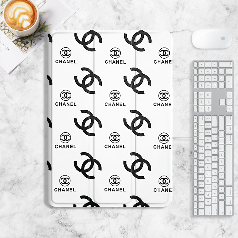 เคสแบรนด์แฟชั่น iPad air4/5 air6/7 pro11 pro12.9 pro13 2024 เคส iPad mini6/7 10.2 gen7/8/9 gen10/11 เคส CHANEL