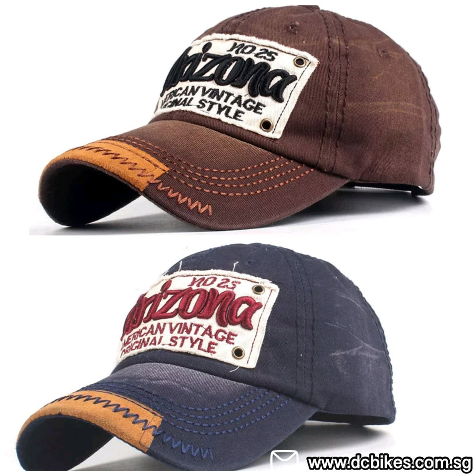 Vintage Arizona Stone Wash MTB Rider Baseball Trucker Cap