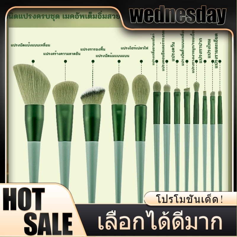 ชุดแปรงแต่งหน้า Makeup Brush 13ชิ้น พกพาสะดวก แปรงเครื่องสําอาง ขนแปรงนุ่มปลอดภัยไม่แพ้ แบบพกพา