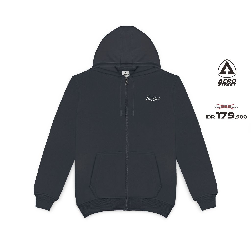 Aerostreet Hoodie Zipper Hysteria Vano Dark Grey Jumper CCAAA