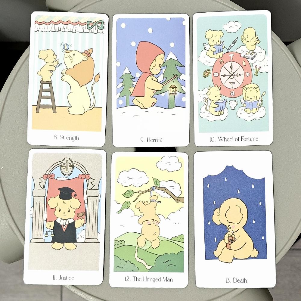 Choochou Tarot Deck 78 ชิ้น Kawaii ไพ่ทาโรต์ 10.3*6 ซม.
