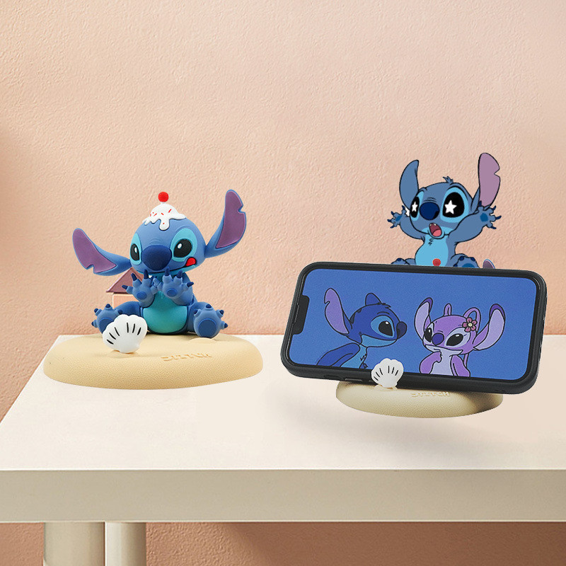 ที่วางโทรศัพท์มือถือ Stitch ตกแต่งรถยนต์ สร้างสรรค์ เทรนด์ ตกแต่งโต๊ะทำงาน ตกแต่งบ้านสำหรับผู้หญิง