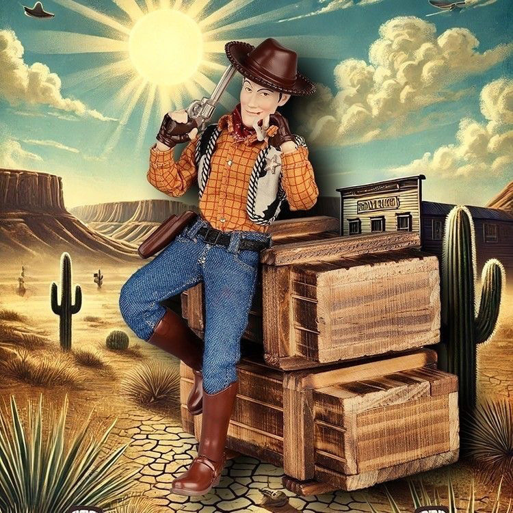 JOY MAN ของเล่น JM Western Gunner 1/12 Action Figure JM002 Toy Story Woody