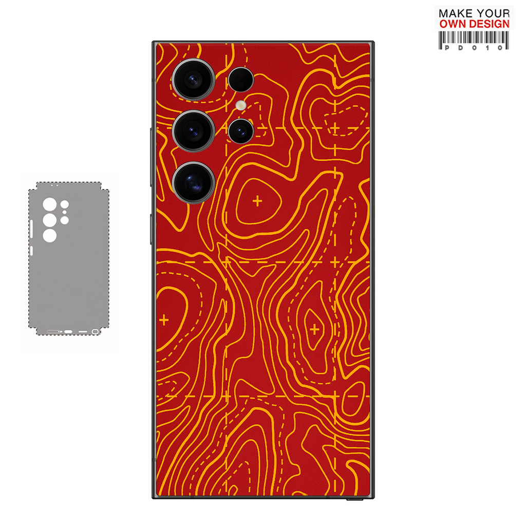 Garskin PD001 สีสัน Decal Skin สําหรับ Samsung Galaxy S24 S23 S25 Ultra Plus S24Ultra กลับป้องกันหน้