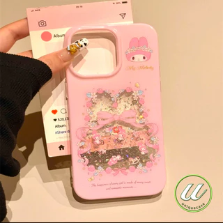การ์ตูนรักหัวใจแองเจิลเมโลดี้น่ารักดูเดิลใส เคส IPhone 11 17 16 12 15 13 14 Pro Max XR 7Plus X 8 7 16 15 Plus XS Max SE
