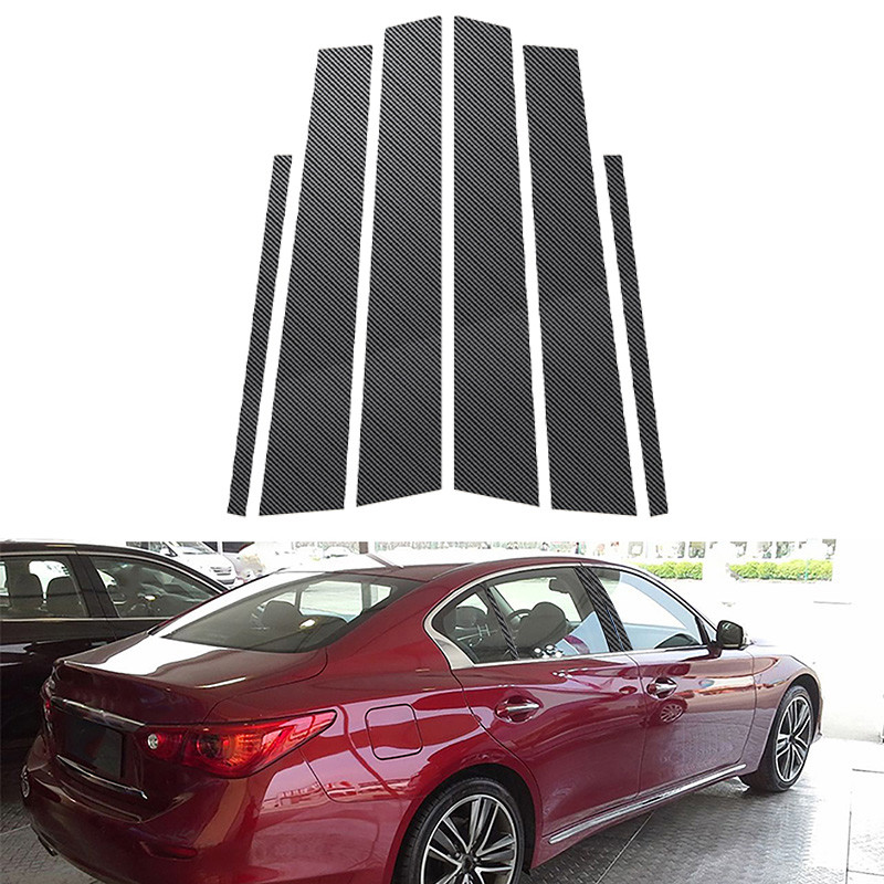 &BEST& Window Trim Cover BC Column Sticker Center Pillar Sticker สําหรับ Infiniti Q50 (V37) Nissan S