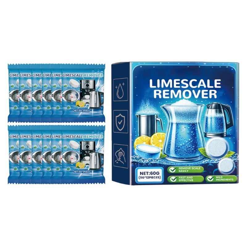 AB Kettle Limescale Cleaner เม็ดฟู่ Limescale Remover 12 ชิ้นกล่อง