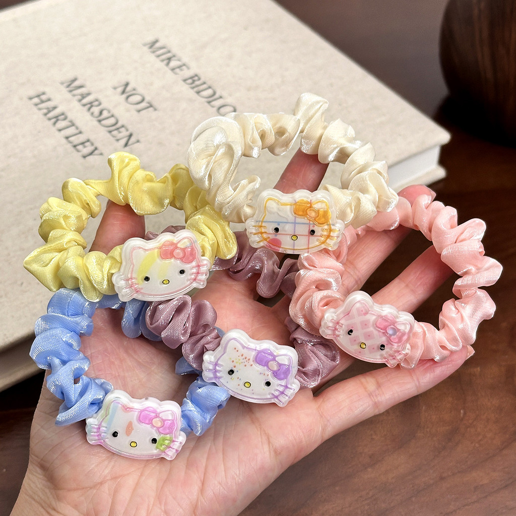 โปร่งใสผูกผมน่ารัก การ์ตูนสาวหัวใจ หัวบอลยางรัดผ้ากอซ