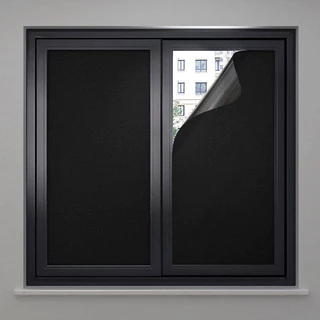 ฟิล์มดำทึบแสง กันแดดได้100% ฟิล์มติดกระจกแบบสุญญากาศ Window film มีให้เลือก 4 ขนาด พร้อมจัดส่ง