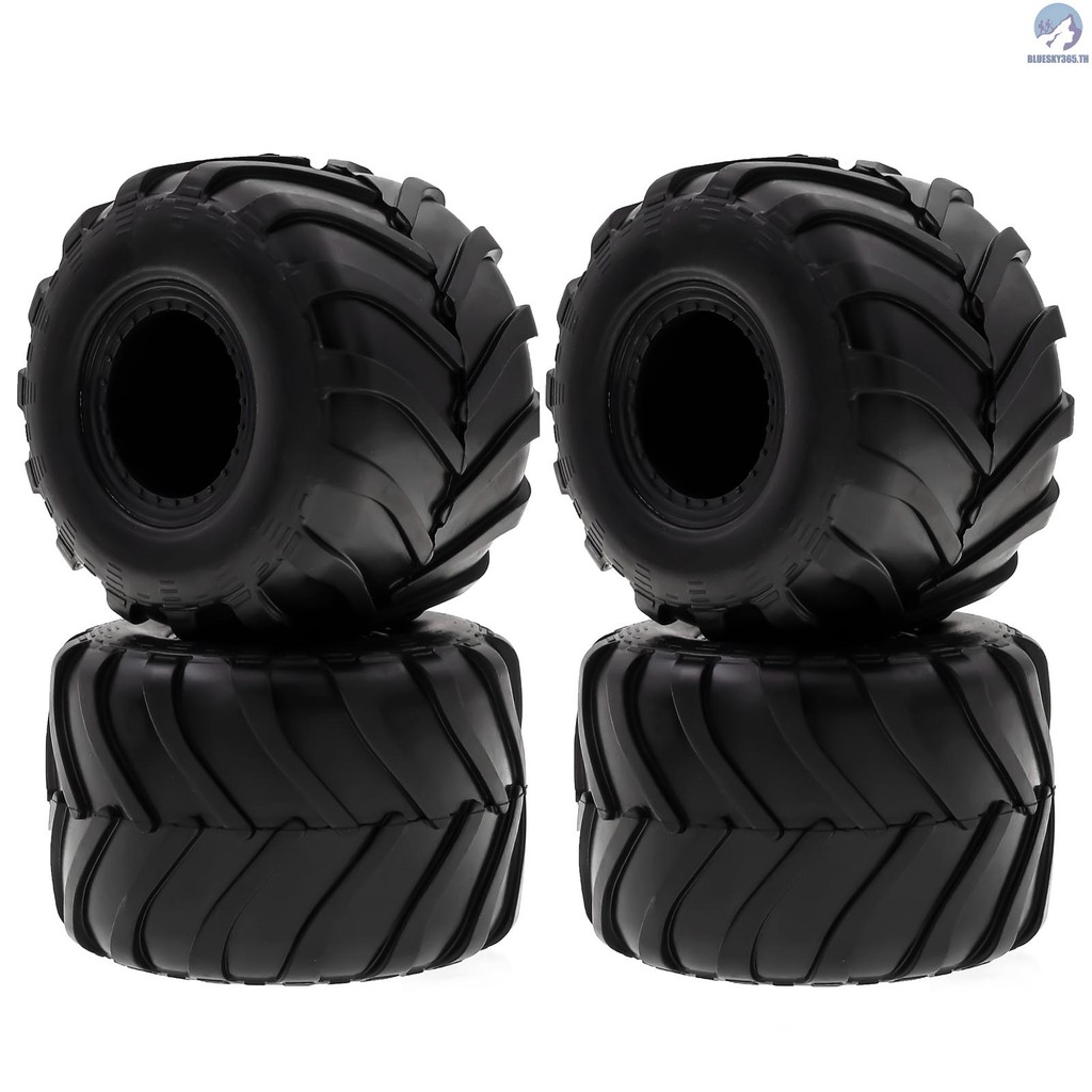 Fast Delivery รีโมทคอนโทรล Crawler ยางรถยางสีดํา 4PCS 72*49 มม.สําหรับ Axial SCX24 FMS FCX24 AX24 1/