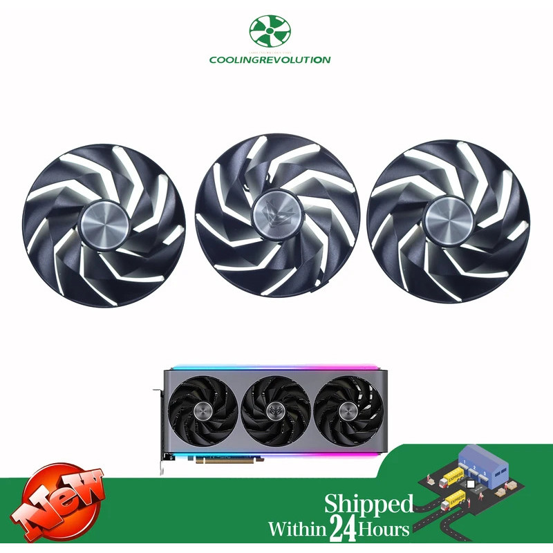 95MM FD10015M12D พัดลมการ์ดกราฟิกสําหรับ Sapphire RX7800XT 7900RE 7900XTX Nitro+