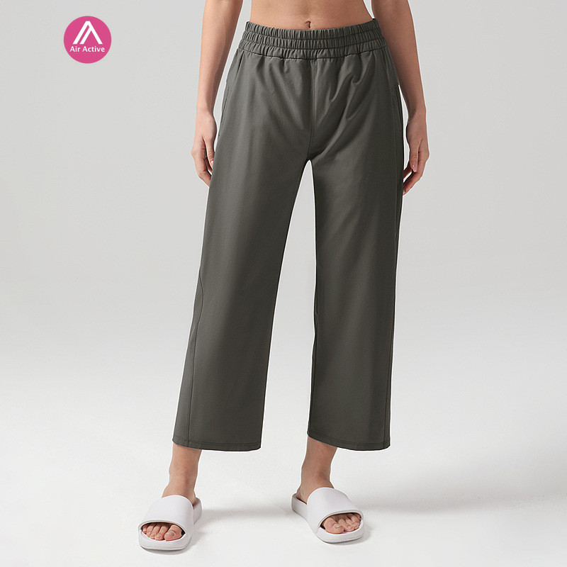 AirActive Leisure Casual Yoga Sports Pants Cropped Pants Side Pockets Draped Quick Dry