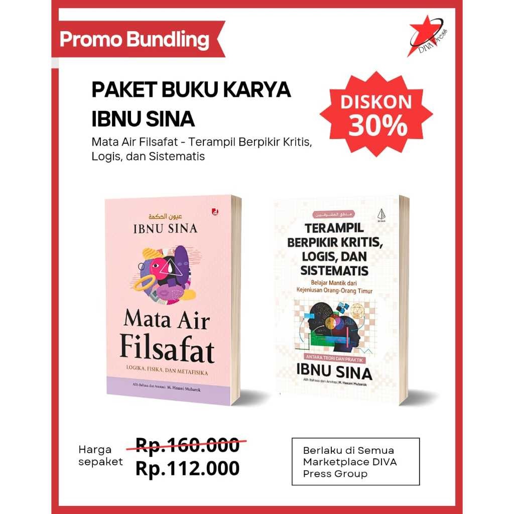 MATA DIVA Press Book Package โดย Ibn Sina (ดวงตาของปรัชญาและทักษะในการคิดเชิงกลยุทธ์) - 2 เล่ม