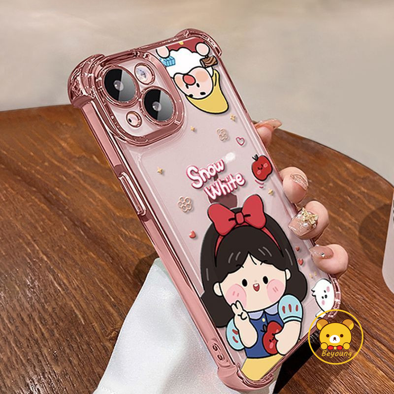 ชุบเคสโทรศัพท์สําหรับ OPPO A5X A5 A3 Pro A3X A80 A60 A40 A76 A36 A78 A58 A58X A97 A96 A95 A94 A9 2020 ปลอกโปร่งใสการ์ตูนหิมะสีขาวน่ารักใสปกหลังนุ่ม