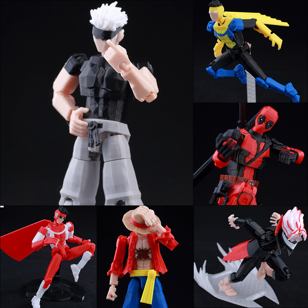 ฟิกเกอร์แอคชั่น dummy13 Titan 13 Lucky13 พิมพ์ 3D (ซีรีส์ Jujutsu Kaisen) ฟิกเกอร์แอคชั่น-Gojo Black Outf