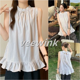 Veewink พร้อมส่งจากกทม เสื้อแฟชั่นผู้หญิง เสื้อแขนกุด ลายดอก…