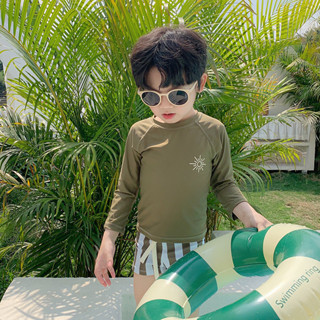 ชุดว่ายน้ำเด็กสไตล์อินสตาแกรมสำหรับเด็กชาย ชุดสองชิ้นป้องกัน…