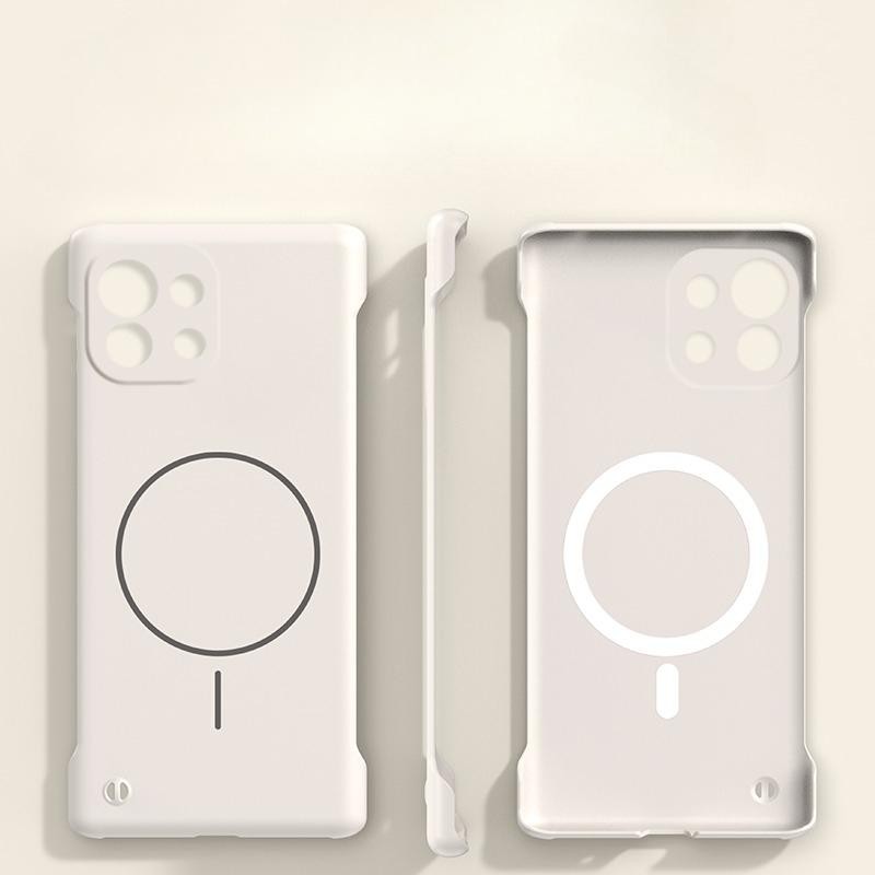 Soft Edge Magnetic Case สําหรับ Xiaomi 12 Pro - Bezel-Free Slim Design Anti-Slip Comfort Grip - แหวน