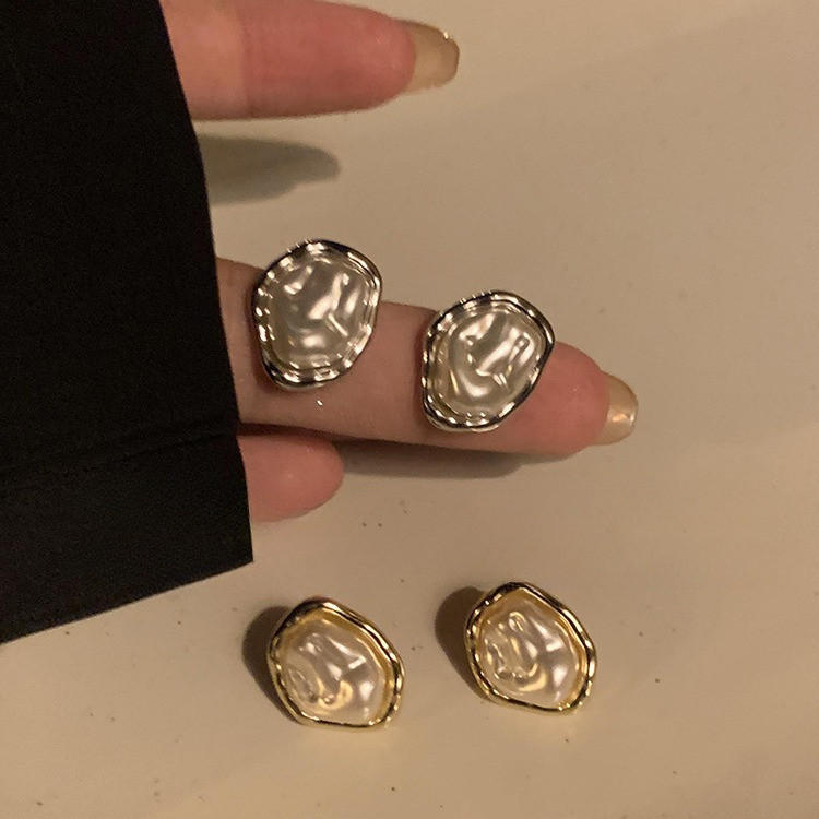 ใหม่ Niche Design Baroque Pearl ต่างหูหญิงหรูหรา High-End All-Match