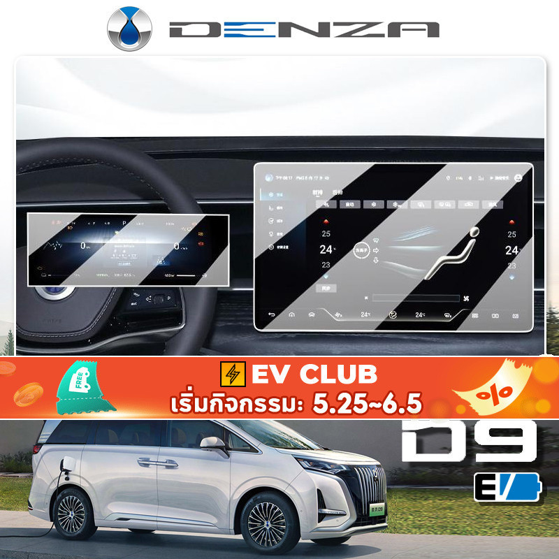 สําหรับ 2024-2025 DENZA EV/BYD ฟิล์มกันรอยหน้าจอระบบนำทางกลาง