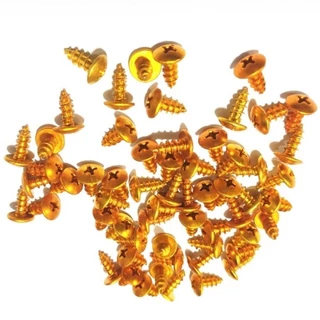YUYUFI 30 ชิ้นสกรูแตะตัวเอง, M5x16 อลูมิเนียมอัลลอยด์ตกแต่ง Bolt ชุด, อัพเกรดอุปกรณ์เสริม Universal สีสันรถจักรยานยนต์สกรูสําหรับรถมอเตอร์ไซด์/จักรยาน