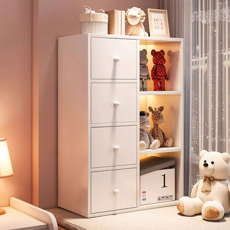 ตู้อเนกประสงค์ ตู้เก็บของ White/Wood 50*24*103cm ลิ้นชักเก็บของ ทรงโมเดิร์นทันสมัย