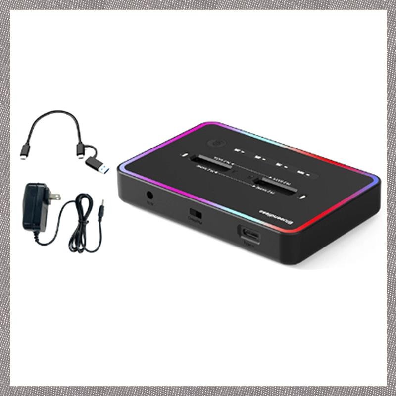 [MLO] M.2 NVMe/ Sata Duplicator Dual-Bay Offline Clone 20Gbps NVME Docking Station One-Key Offline C