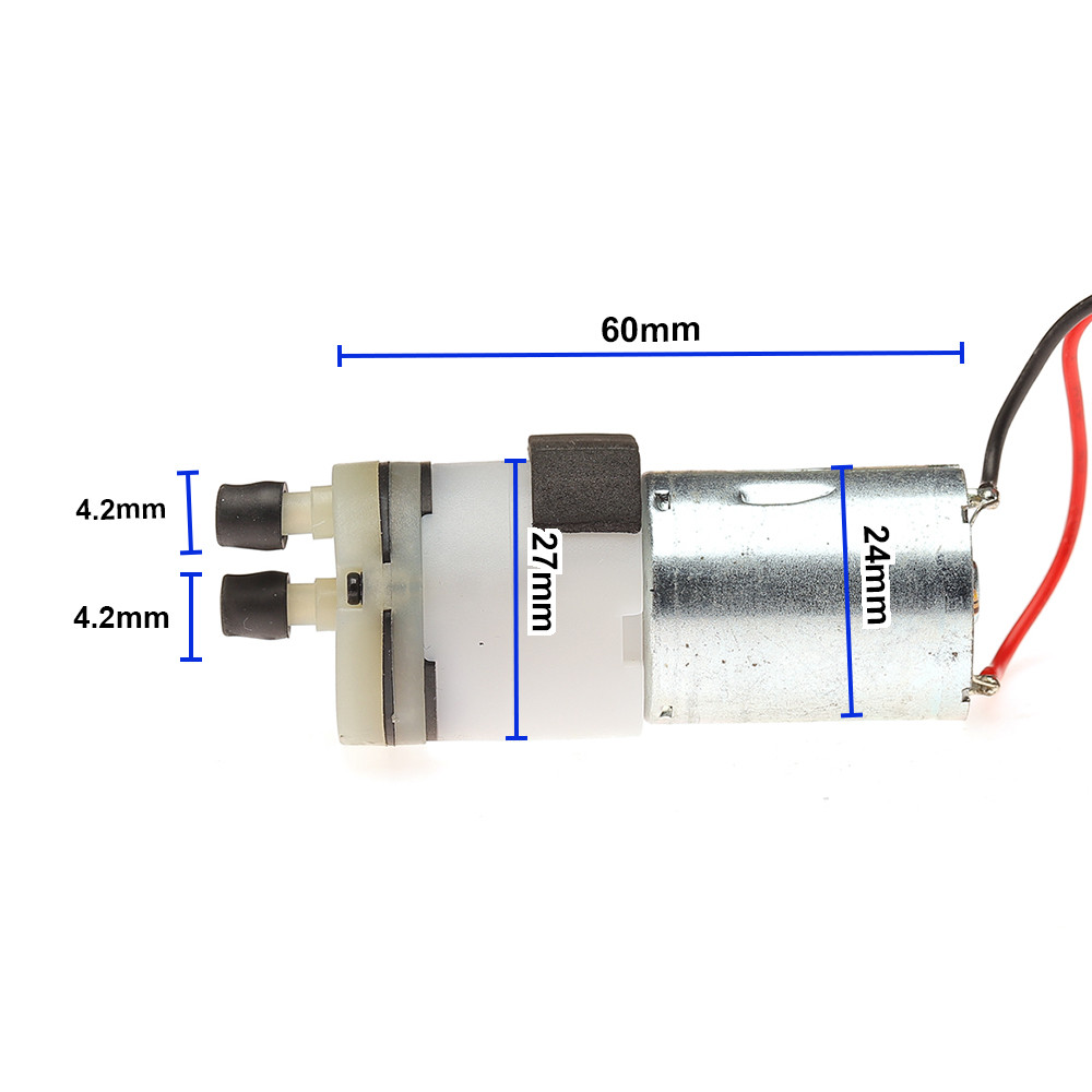 ปั๊มน้ําขนาดเล็ก DC 3.7V 5V 7.4V 660ML/Min Micro 370 มอเตอร์คาร์บอนแปรงไดอะแฟรม Self-priming USB ปั๊ม ราคา ถูกที่สุด ดีลบีเคเค แกลเลอรีภาพที่ 2