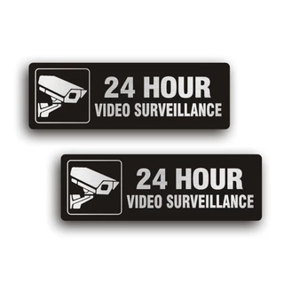 ป้ายกล้องวงจรปิด cctv ป้ายเตือน แบบโลหะ สติ๊กเกอร์มีกาวในตัว ภาพสวยคมชัด