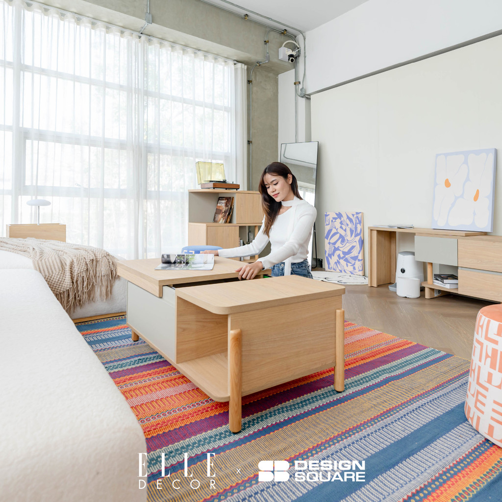 SB Design Square ELLE DÉCOR - โต๊ะกลาง รุ่น JOLIE  สีไม้ธรรมชาติ (104x60x40 ซม.)  แบรนด์ ELLE DECOR X SB DESIGN SQUARE