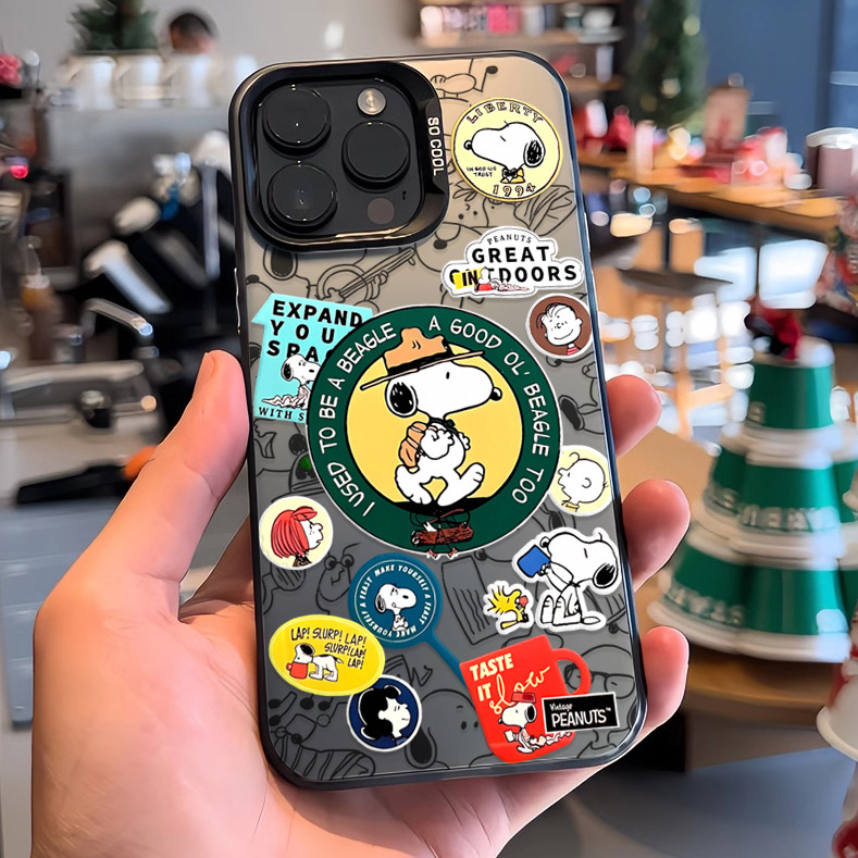 สติ๊กเกอร์ฉลากสนูปปี้ เคสโทรศัพท์พรีเมี่ยม for Samsung A15 4G A12 A03S A04S A20 A13 A23 A14 A05 A52S A53 A34 M12 M11 M10