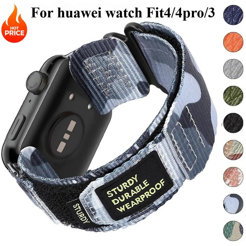 ไนลอนทอ Loop สําหรับ Huawei นาฬิกา Fit4 4pro Fit3 กีฬา Smartwatch สายรัดข้อมือสําหรับ Huawei นาฬิกา Fit 4pro สายคล้องสร้อยข้อมือ Watchband