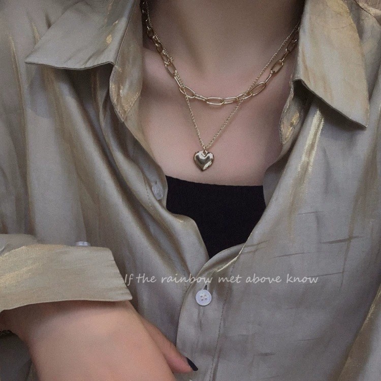 สร้อยคอสองชั้น สไตล์เกาหลี พร้อมส่ง