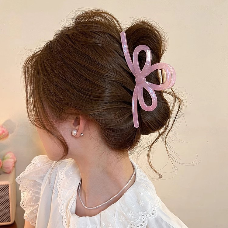 กิ๊บติดผมสีเยลลี่โบว์คว้าคลิปฉลาม