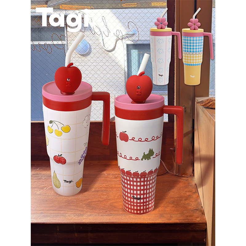 Tagi. กระติกน้ำสแตนเลส เก็บอุณหภูมิ ความจุขนาดใหญ่ พร้อมหลอด 1.2L กระติกน้ําเก็บความร้อนขวดสูญญากาศ