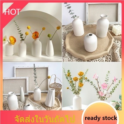 อิน นอร์ดิกแจกันเซรามิกที่เรียบง่ายไฮโดรโปนิแจกันดอกไม้โต๊ะบ้านเครื่องประดับตกแต่งบ้าน
