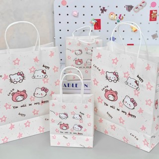 น่ารักสีชมพูแมวถุงของขวัญหนาทนทานกระเป๋าถือสําหรับห่อของขวัญ…