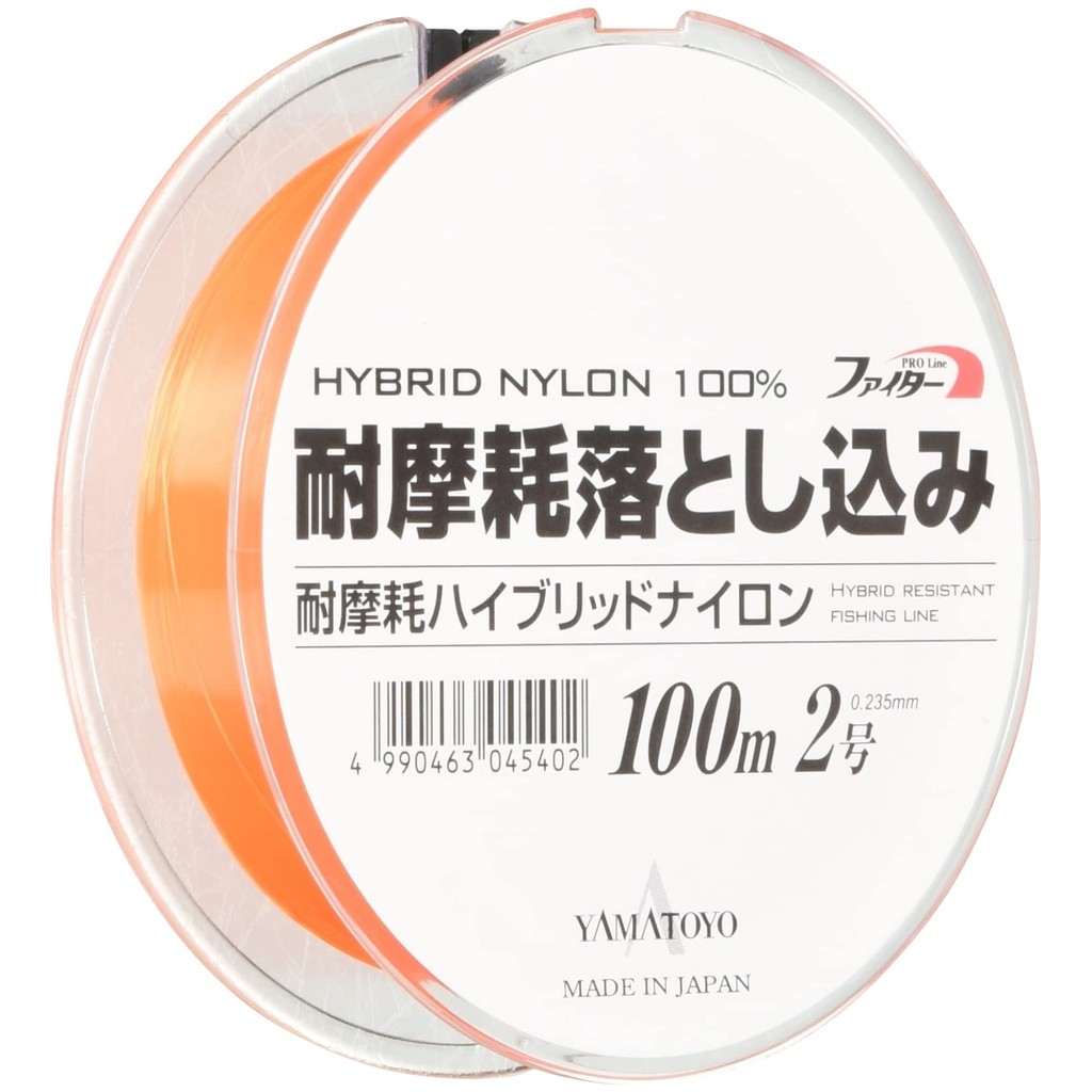 YAMATOYO Nylon Line Wear-Resistant Drop 100m 2.5 No. 10lb Flash Orange